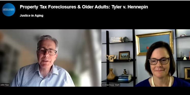 Thumbnail of Property Tax Foreclosures & Older Adults webinar 2023
