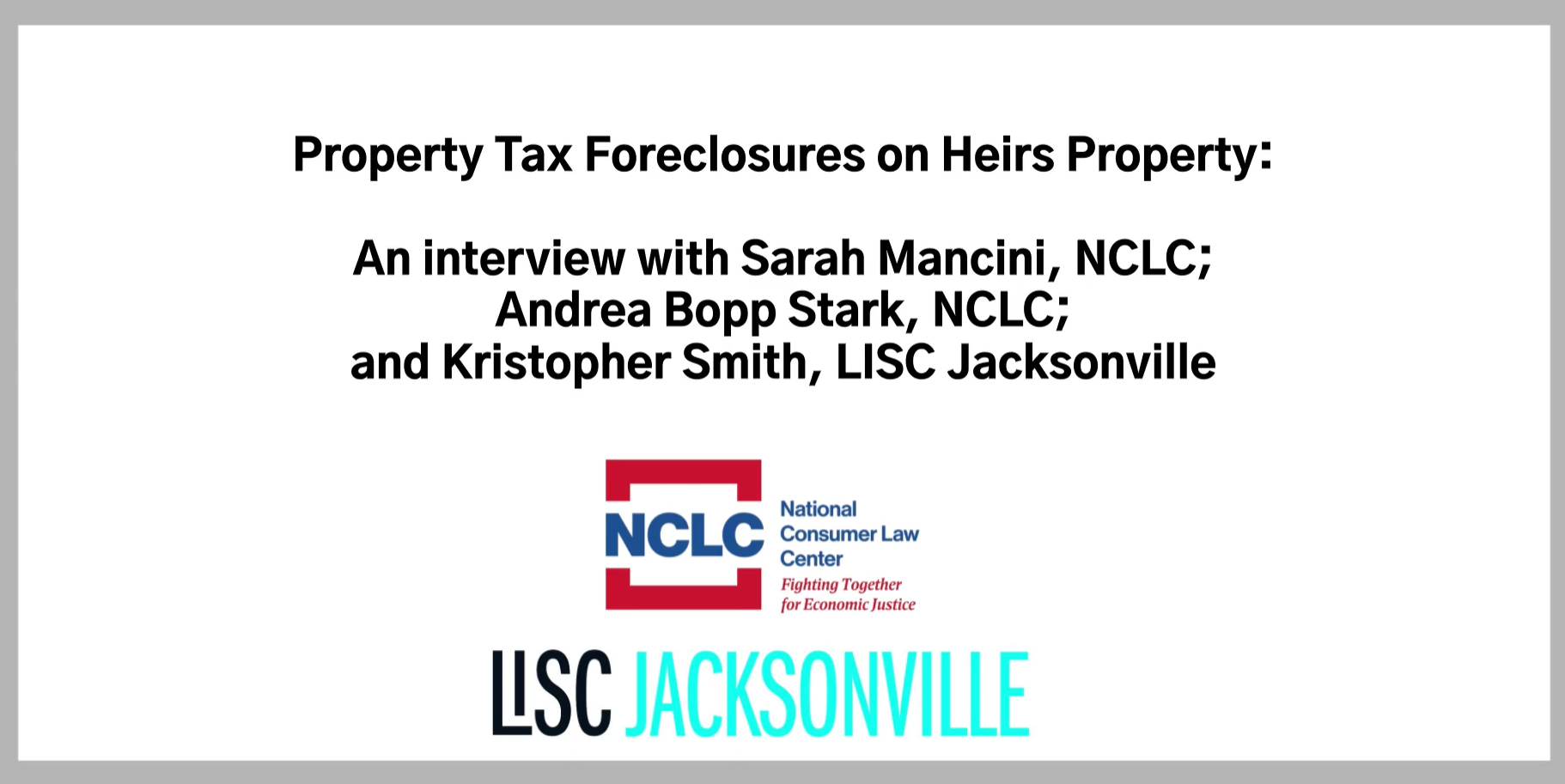 Thumbnail of Property Tax Foreclosures on Heirs Property webinar 2023