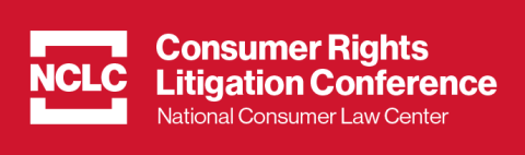 Graphic reads Consumer Rights Litigation Conference with NCLC logo