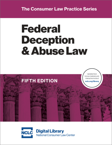 image of the front cover of NCLC's Federal Deception and Abuse Law treatise