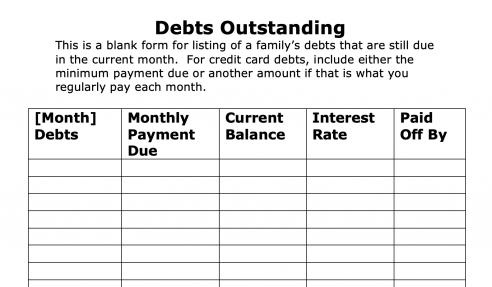 Image of debts outstanding chart (blank)