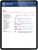 image of the consumer law pleadings database displayed on an iPad